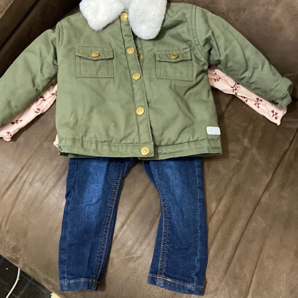 Seven For All Mankind; Girls 3-piece set 18M